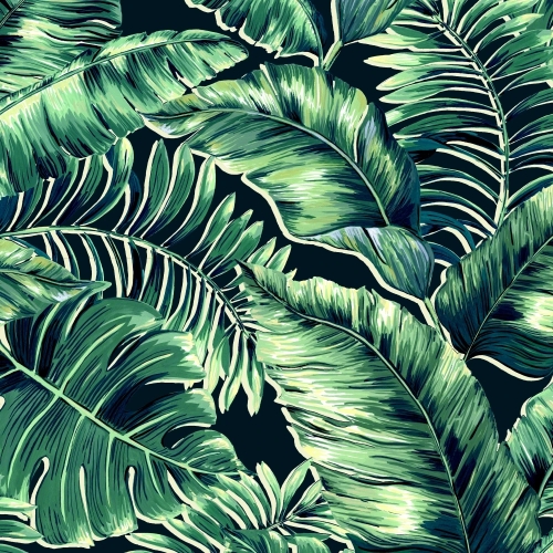 Banana Leaves Standard Wallpaper Leaf Green