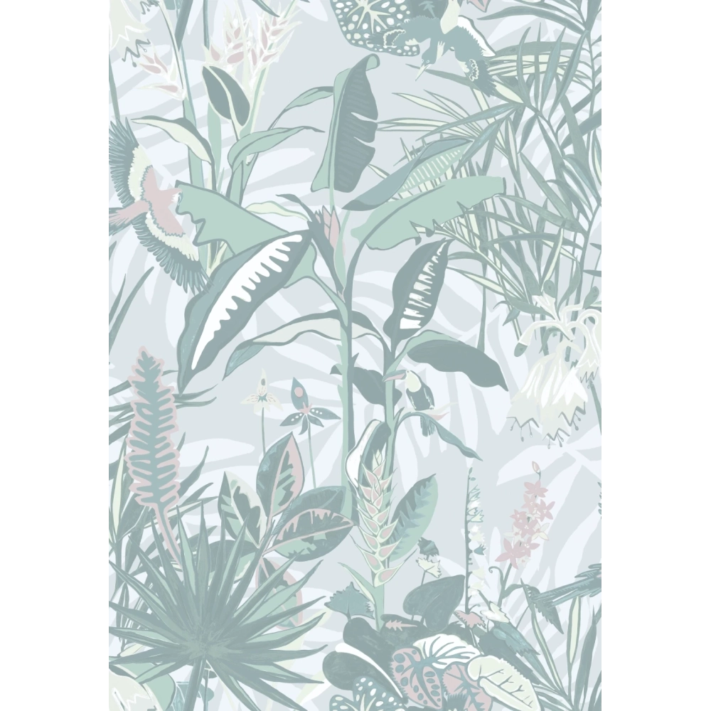 The Tropics Wallpaper Mint Green