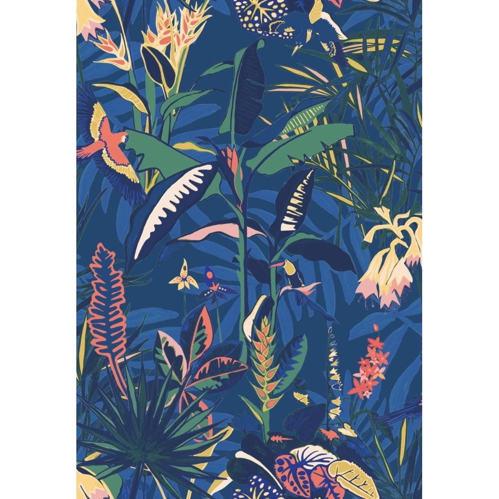 The Tropics Wallpaper Deep Blue