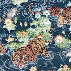 Tiger Lily Midnight Wallpaper