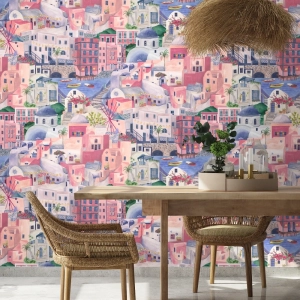 The Mediterranean Lavender Rose Wallpaper