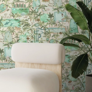 Lido Palm Green Wallpaper